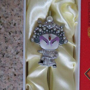 NIB Enamel Bookmark Oriental Figure (B300)